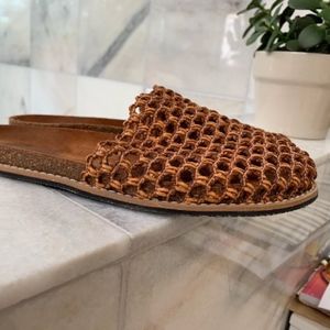 Free people leather slides, mules, sandals